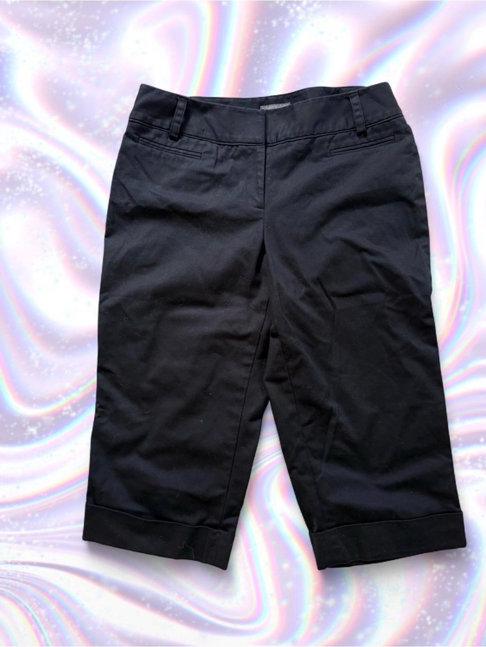 Apt. 9 Black Cropped Cuffed Dress Pants